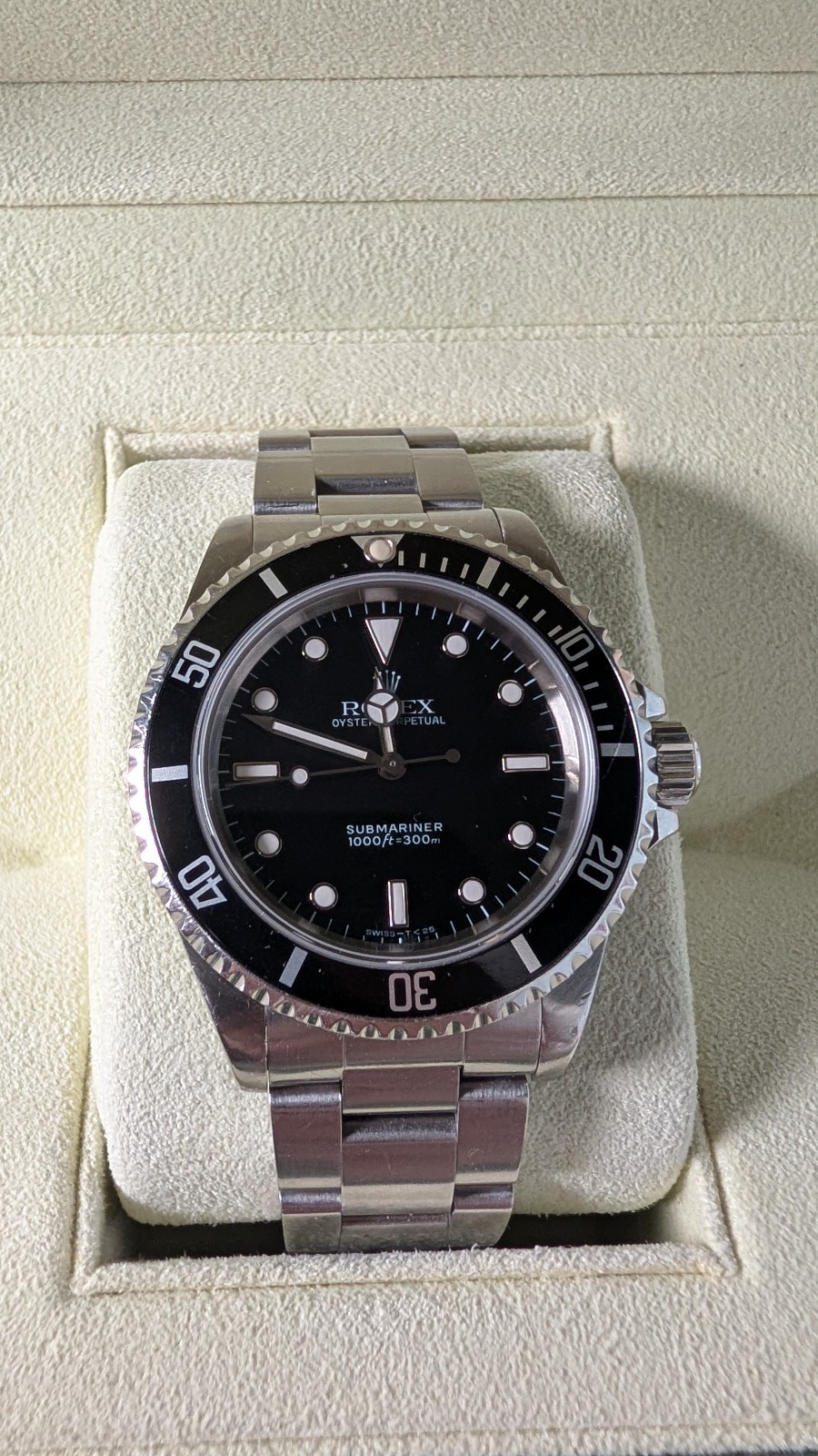 Rolex Submariner 14060 “No Date” 2-Liner Tritium Dial SS Unpolished (no box)