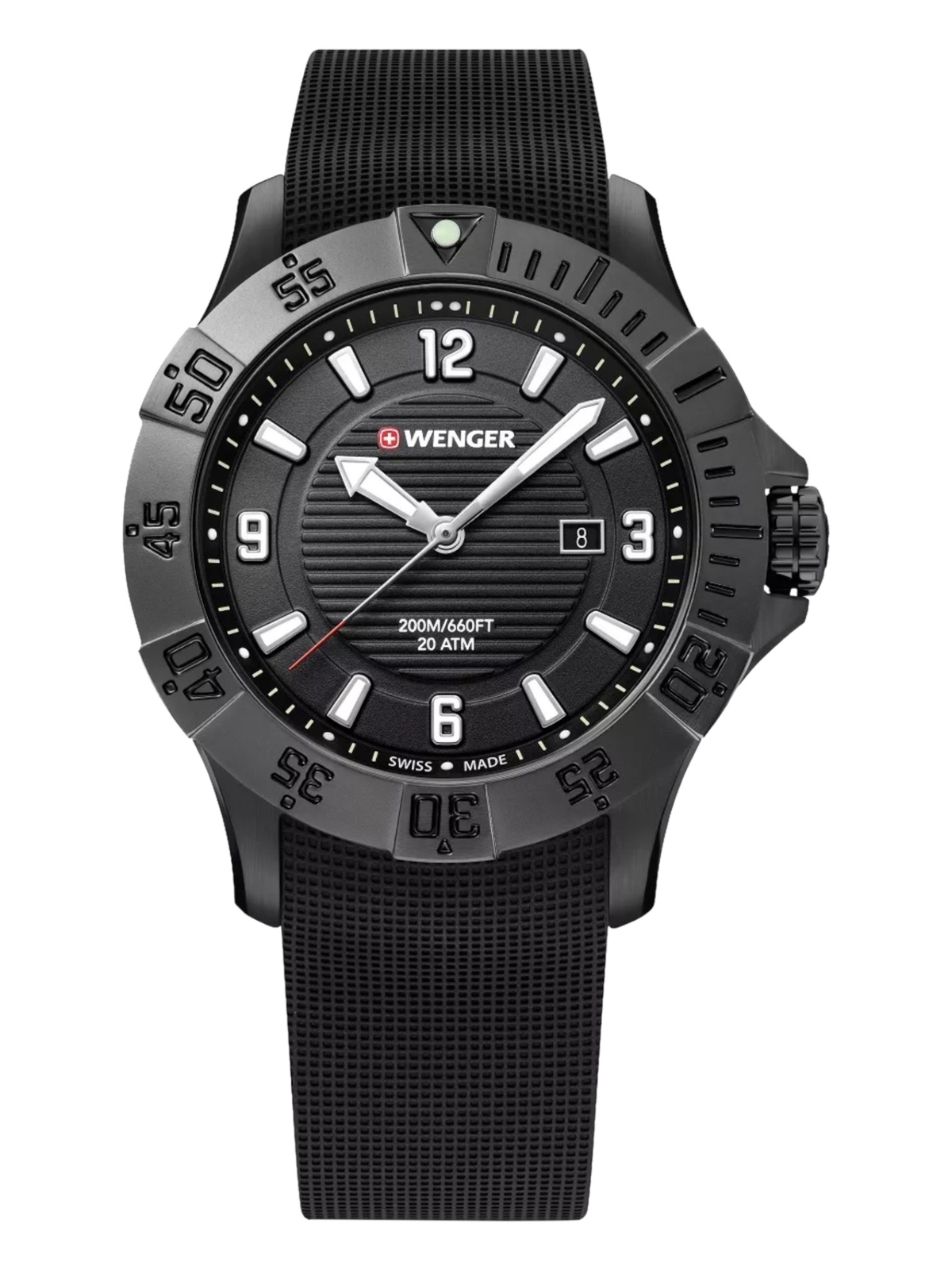 Wenger Swiss Army Men’s 01.0641.134 Seaforce Black Dial Watch 43 mm MSRP $280