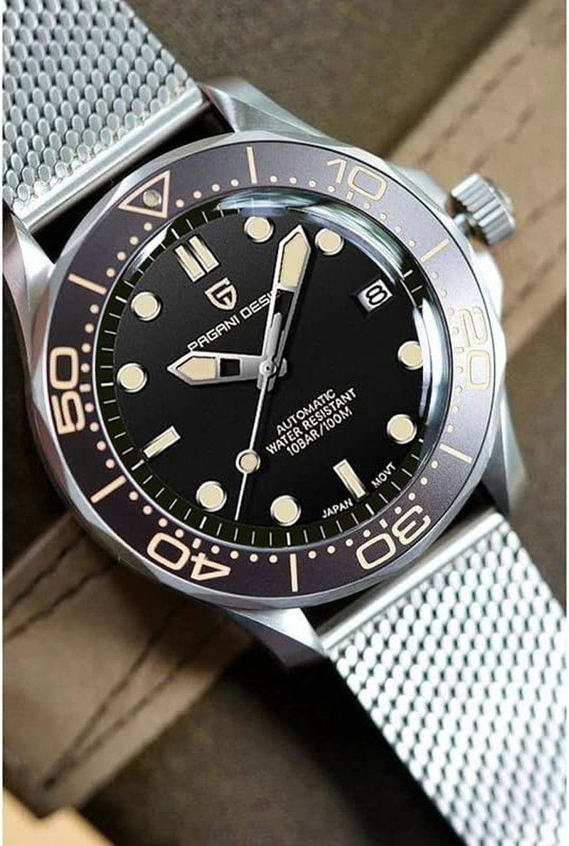 Luxury Men’s Automatic Diver’s Watch with Japanese Movement & Sapphire Glass