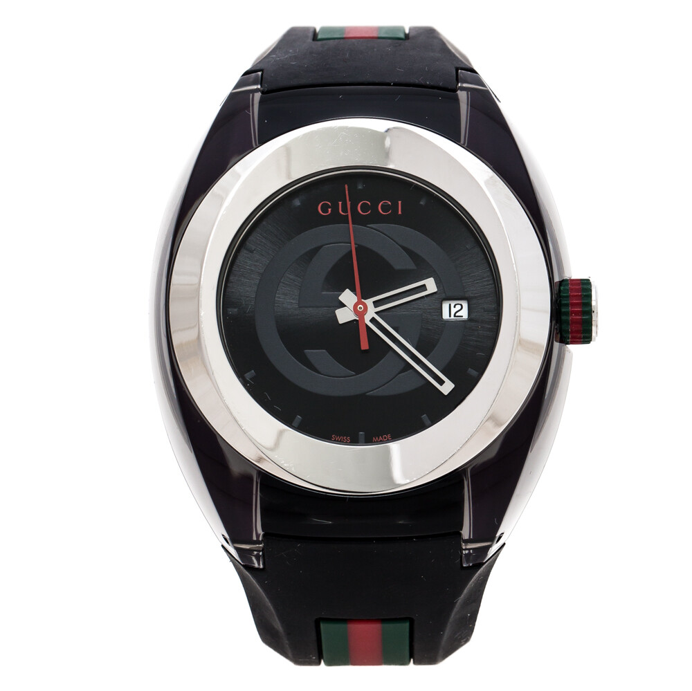 Gucci YA137101 Sync XXL Watch BLACK Brand New Authentic