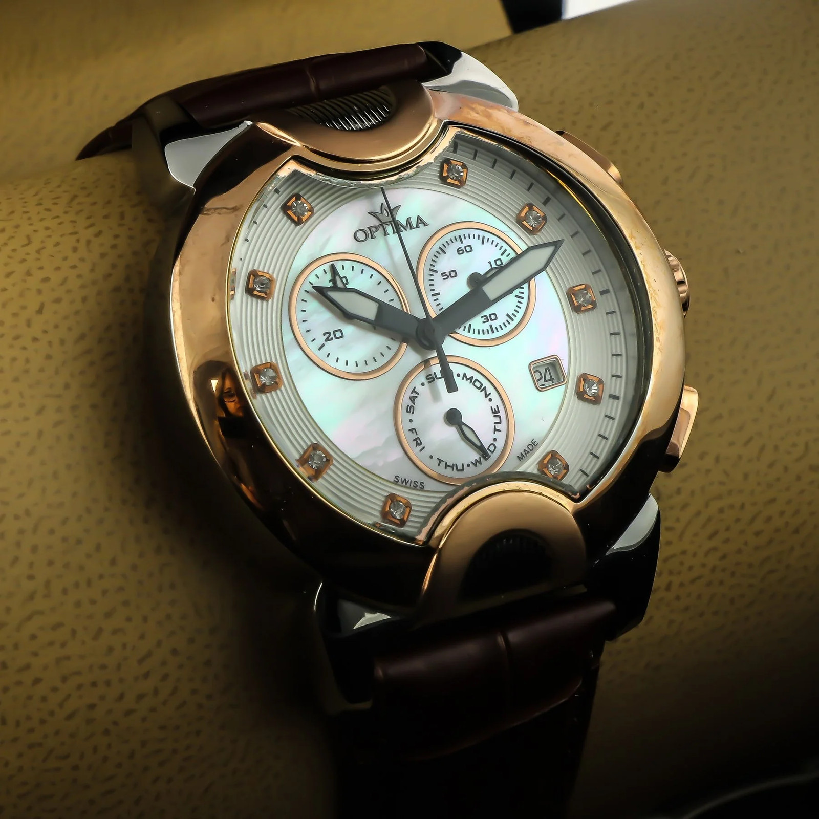 Optima – Swiss Chronograph – OSC233-SRL-7 Chronograph Swiss Ronda Quartz 45.9
