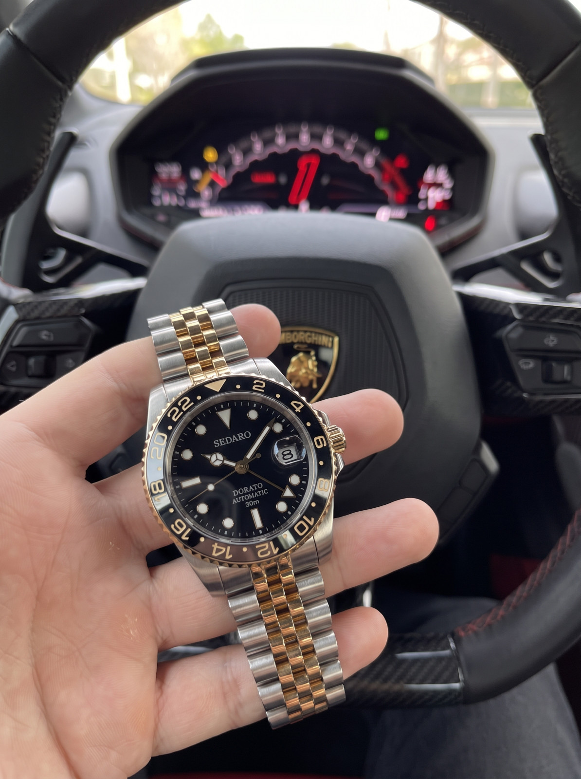 SEDARO Diver Watch NH35 Automatic Black Dial Sapphire Crystal Steel 41mm