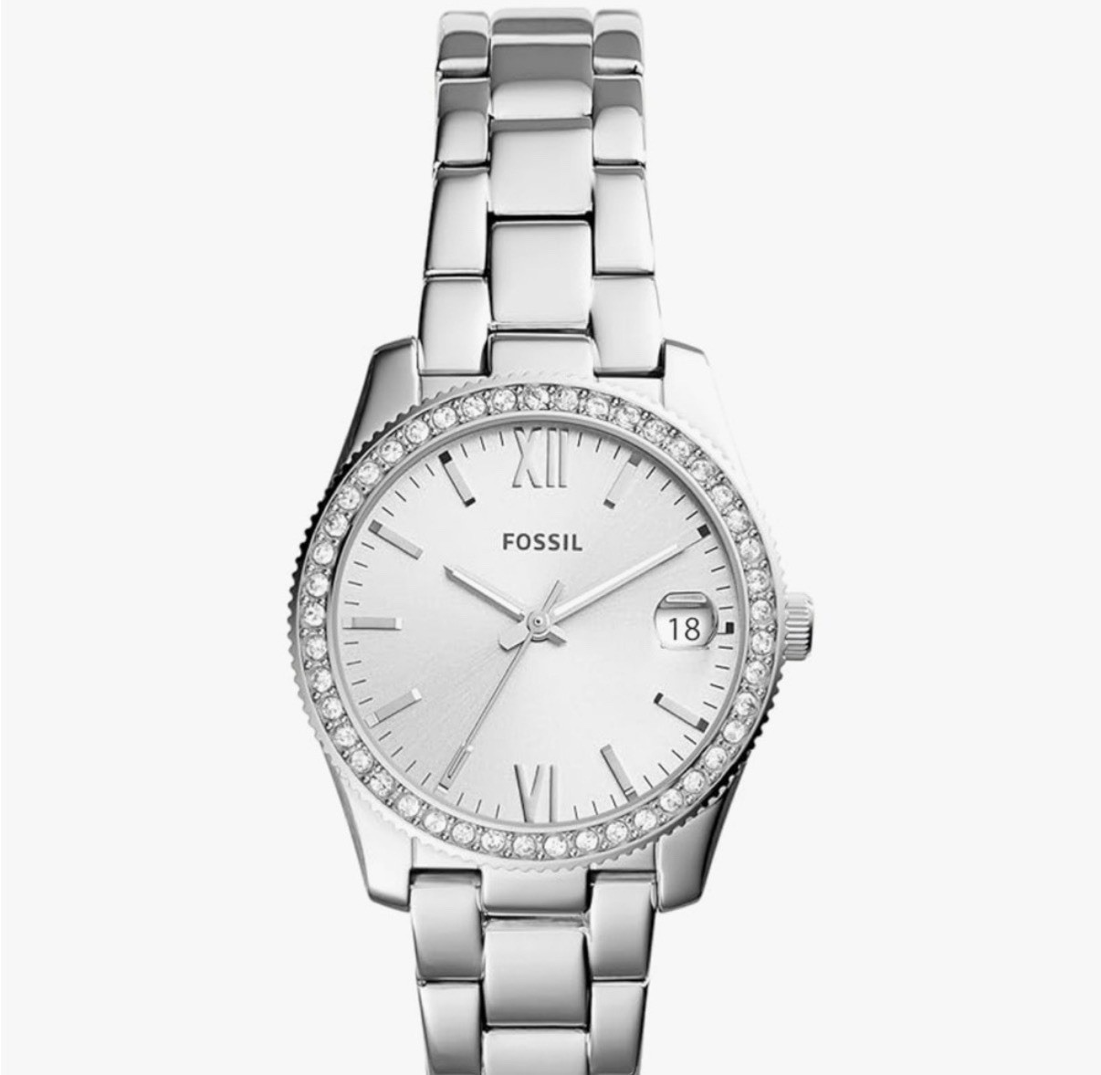 Fossil Madeline 38mm Case Women’s Bracelet/Link Band Wristwatch, Stainless Steel