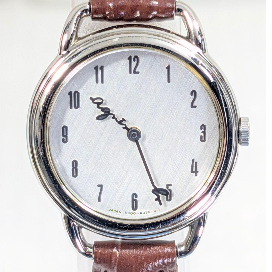 agnes b Quartz Watch Flexible Strap