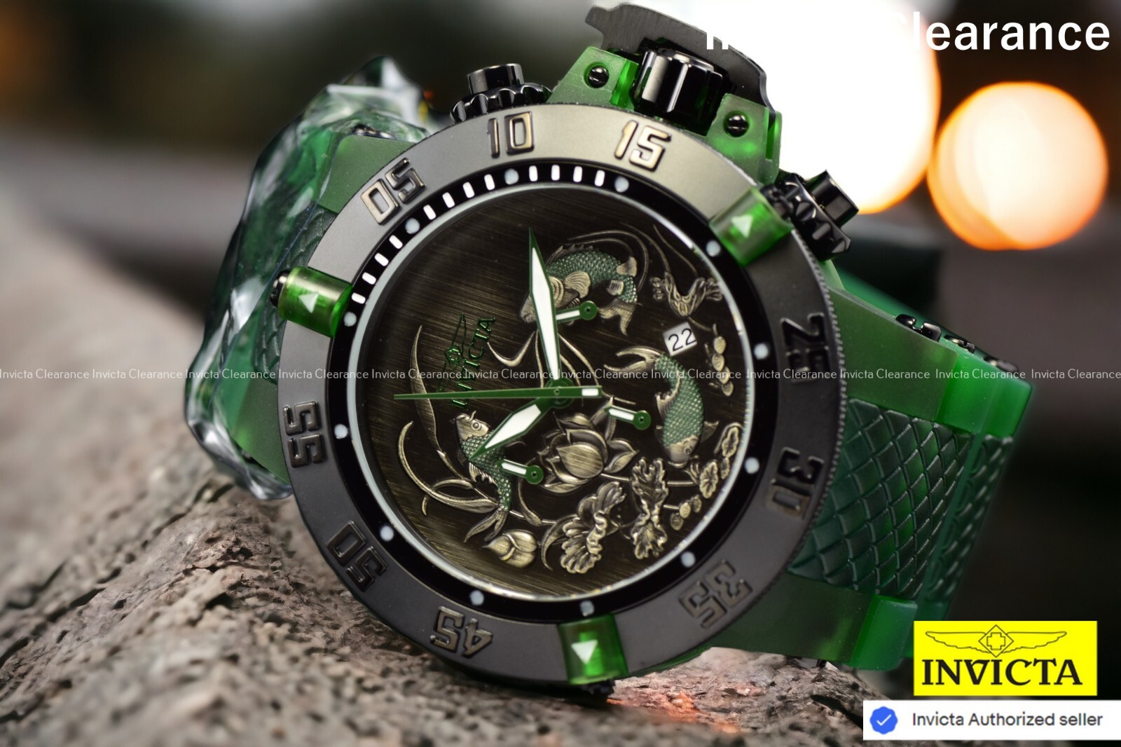 Invicta Subaqua Noma III Koi Fish Quartz Koi Fish Dial Men’s Strap Watch
