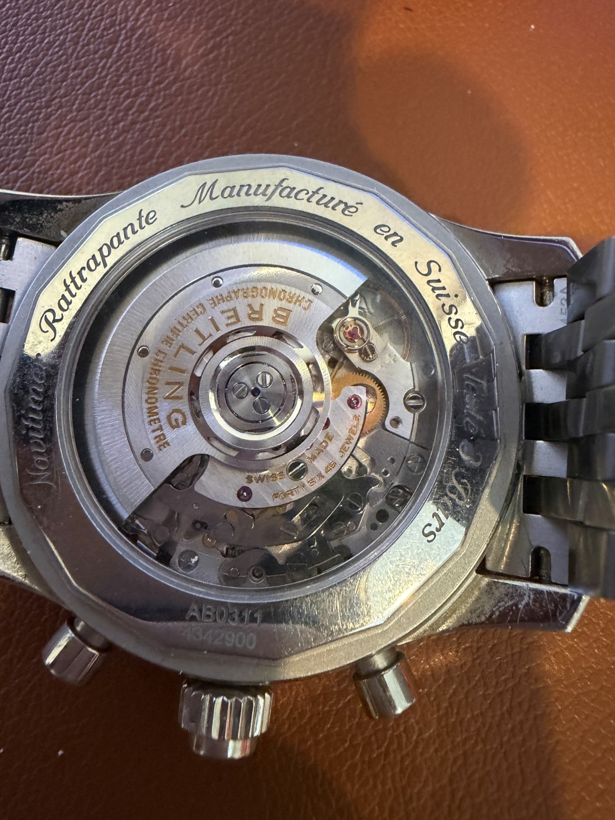 Breitling Navitimer Rattrapante 45 B03 Chronograph 2021 Box & Papers + 6 Bands