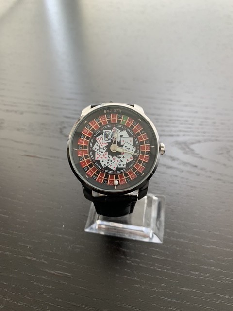 Brand New Roulette Watch Stainless Steel with Black Strap