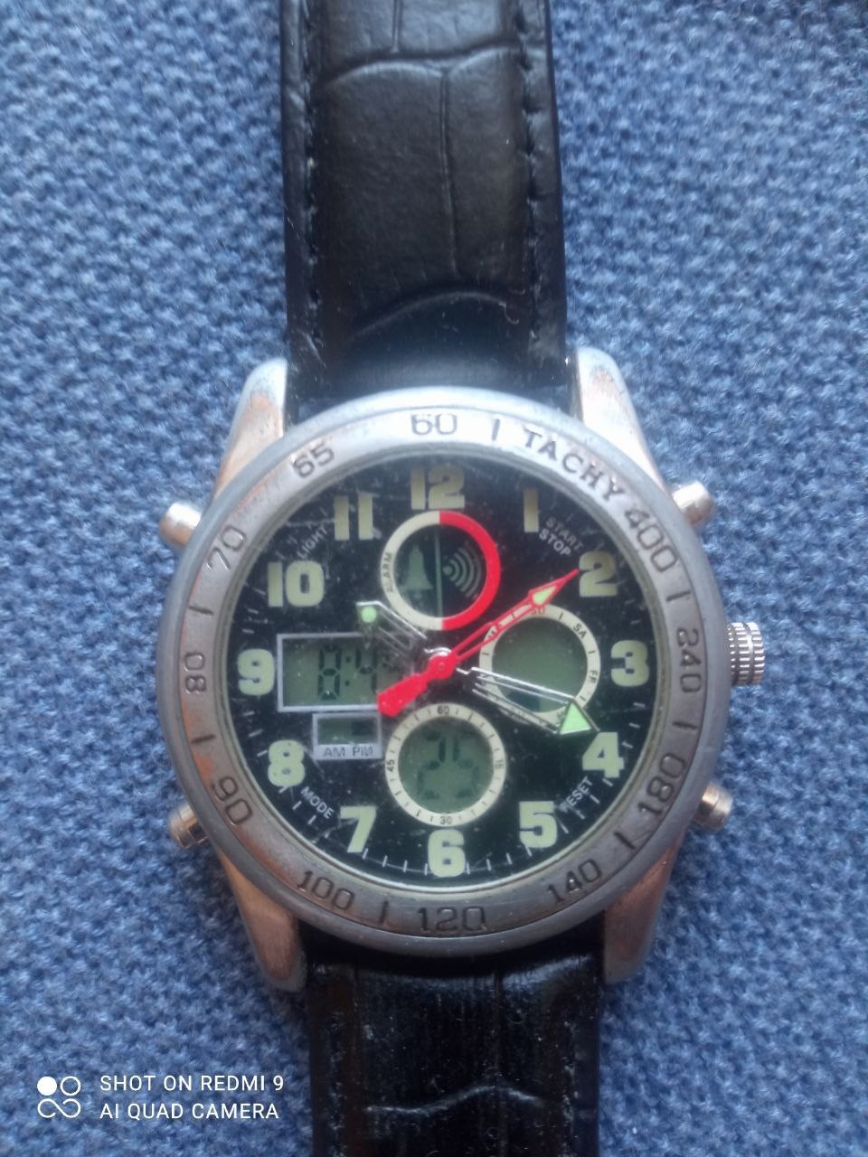 Meister Anker Chronograph Analog Digital Quartz Watch Dual Display