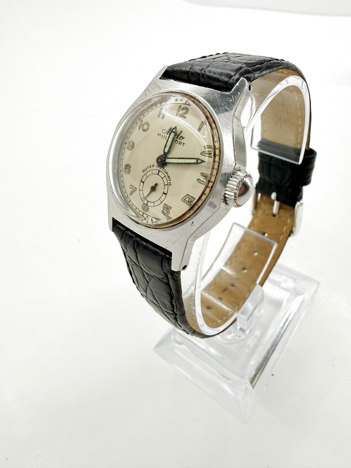 Vintage Mido Multifort Super Automatic Stainless Steel Watch Runs