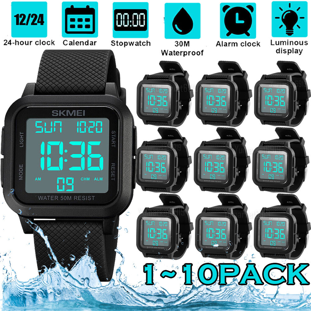 Men’s Military Sports Watch LED Screen Large Digital Face Waterproof Wristwatch