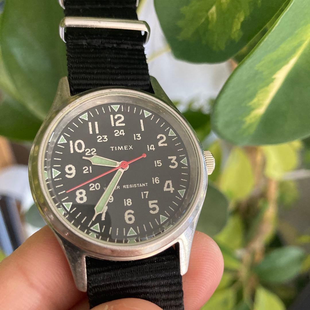 Timex J.Crew Collaboration Rare Classic Watch Black Nylon Strap