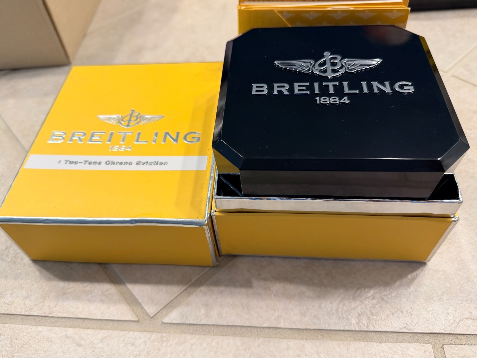 Excellent Breitling Chronomat Evolution, SS with 18K Bezel 43mm