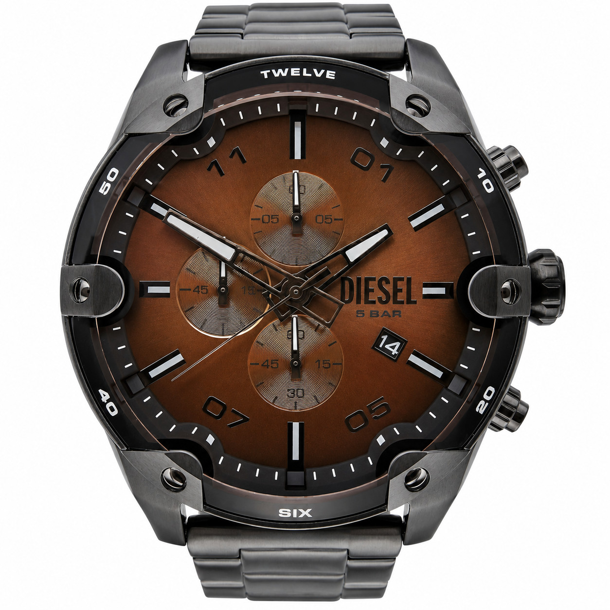 2026 NEW Diesel DZ4691 Men’s Chronograph Watch Black Brown BOX Tags Warranty