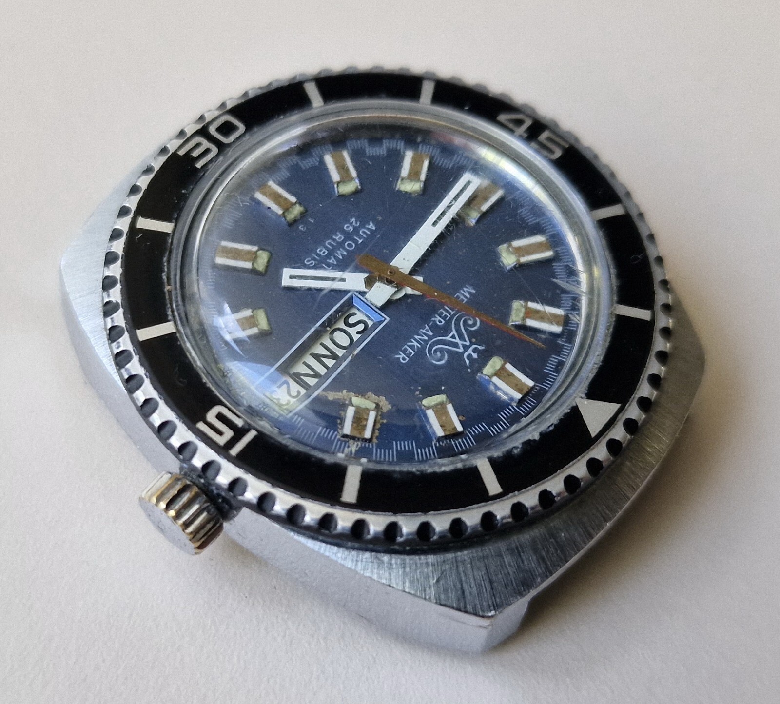 Vintage MEISTER ANKER DIVER Automatic Day/Date FB226 German Made From 70’s