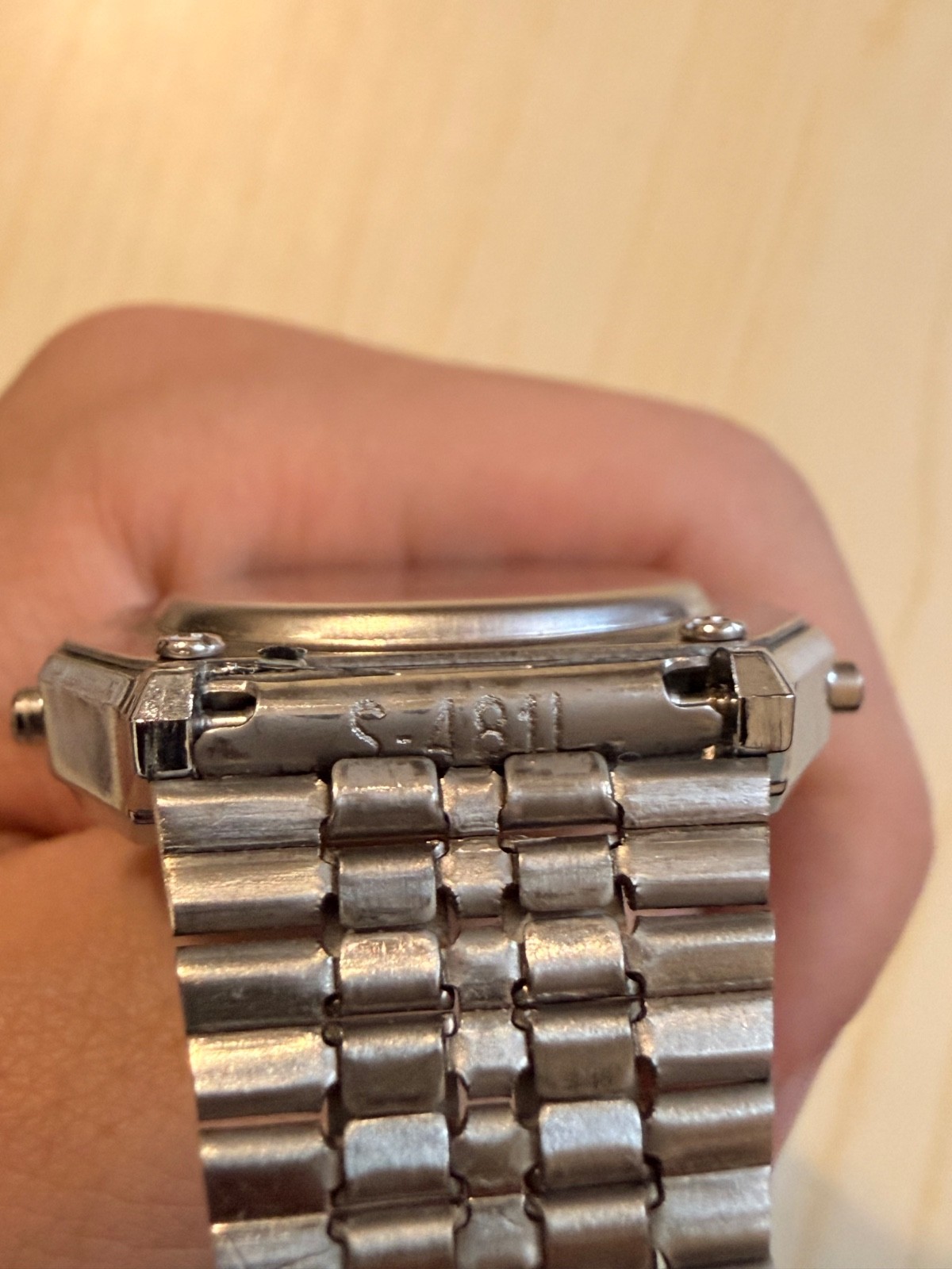 Vintage Casio A159W Digital Watch Silver Stainless Steel Made in Japan DH 593