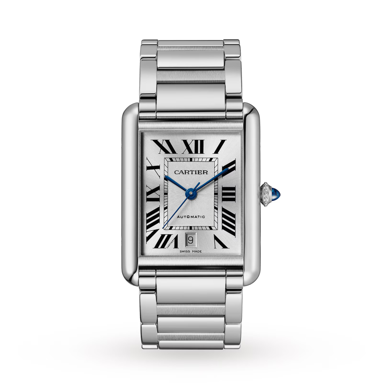 Cartier Tank Must Extra Large Automatic Stainless Steel bracelet Watch WSTA0053