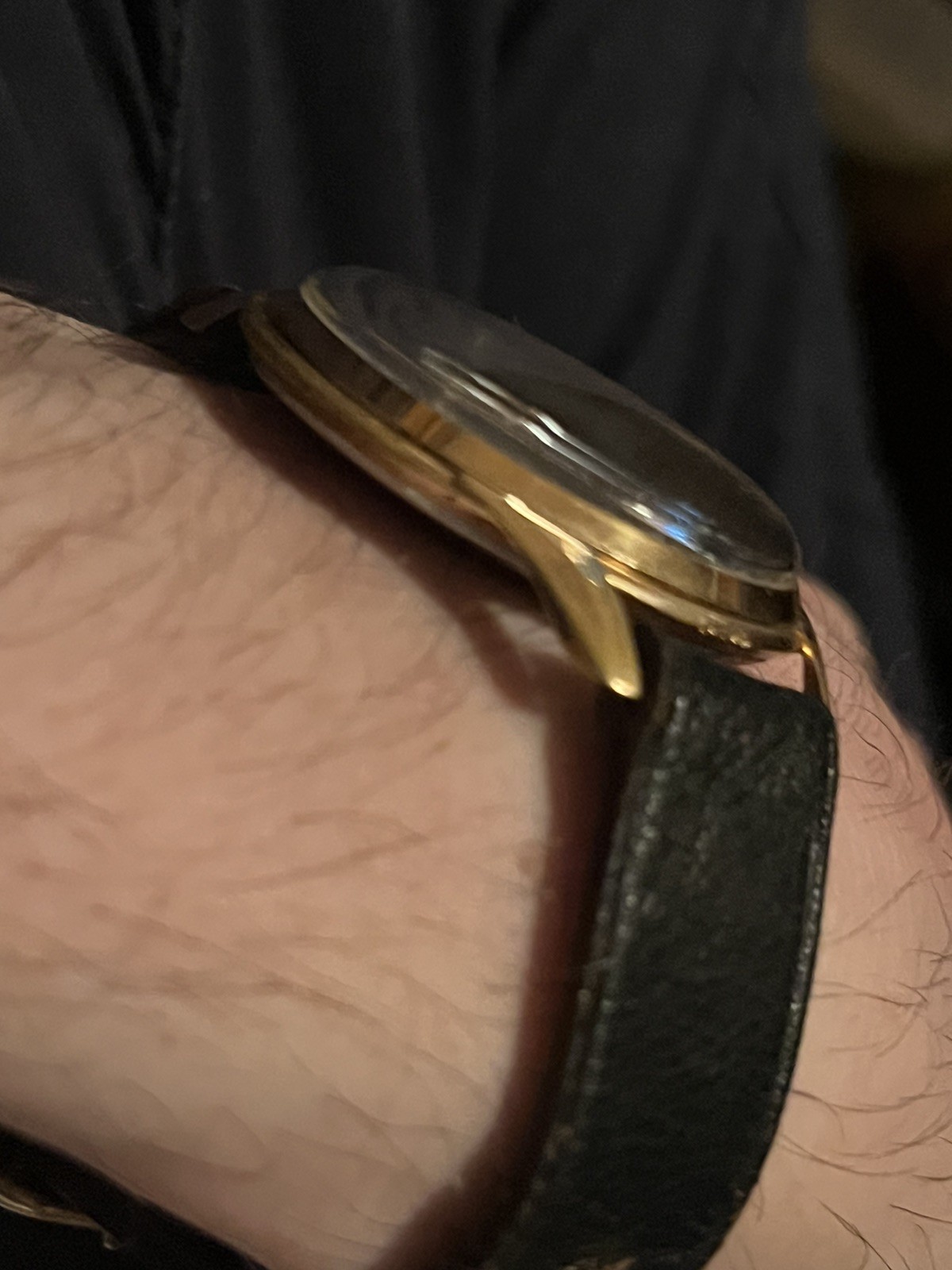 VINTAGE MARVEL WATCH MANUAL WIND sub second Gold Plate Calatrava Arabic Numerals