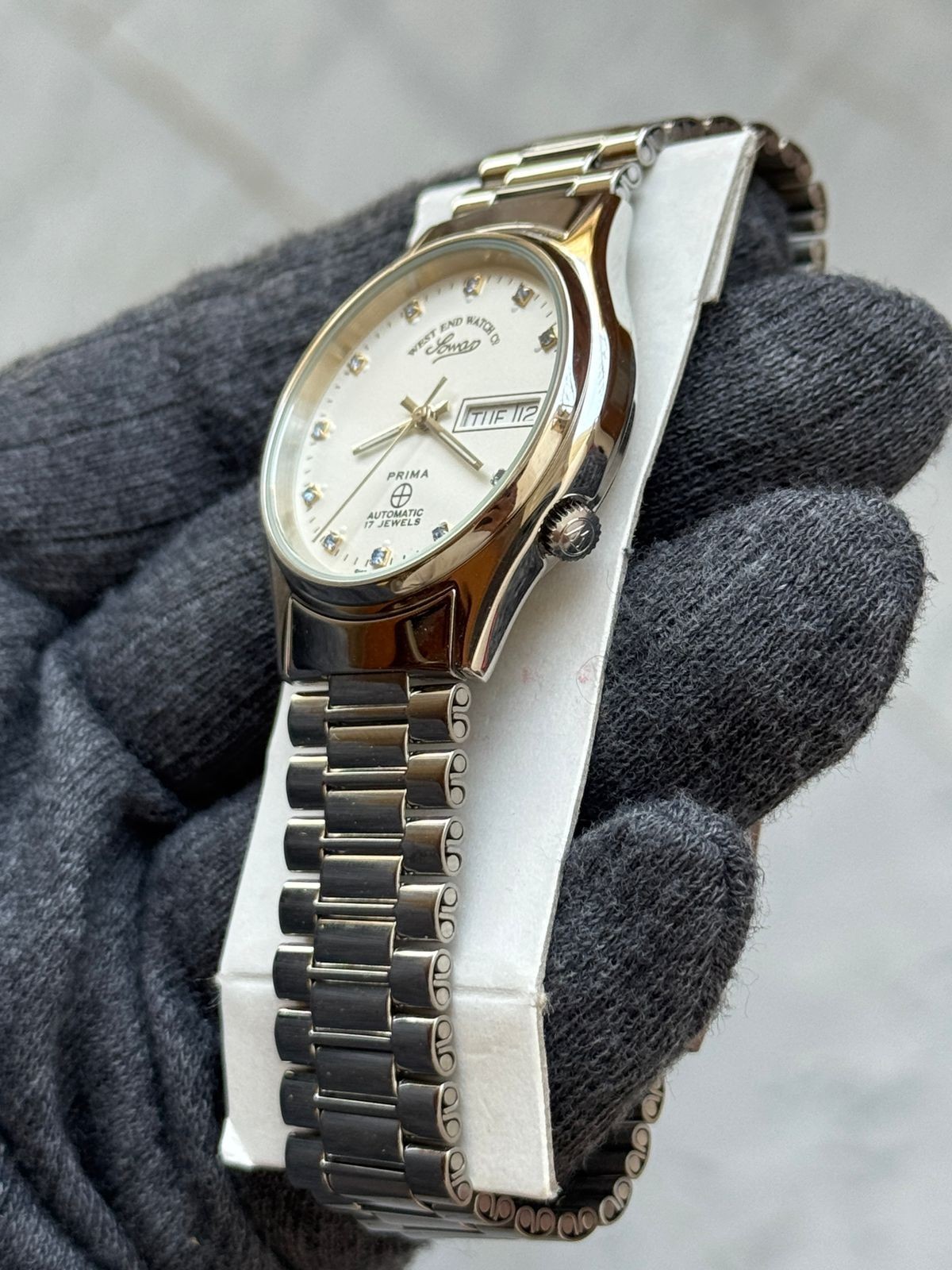 Vintage West End Prima Automatic Day/Date Mens Wrist Watch