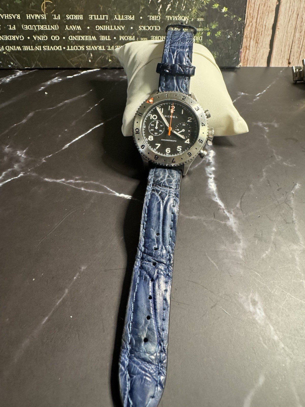 Hemel HFT20 GMT Chronograph Bezel Watch MECA QUARTZ! Men’s Microbrand
