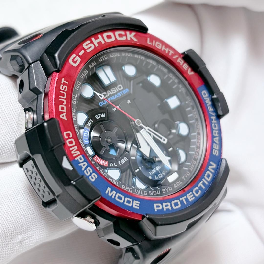 CASIO G-SHOCK GULFMASTER GN-1000MB Blue Red Digital Watch Used Japan