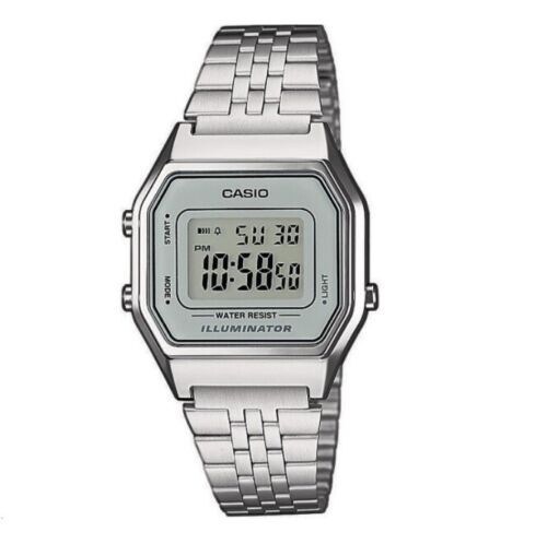 Casio LA680WA-7D Ladies Watch Stainless Steel Digital Retro Multi-Function LA680