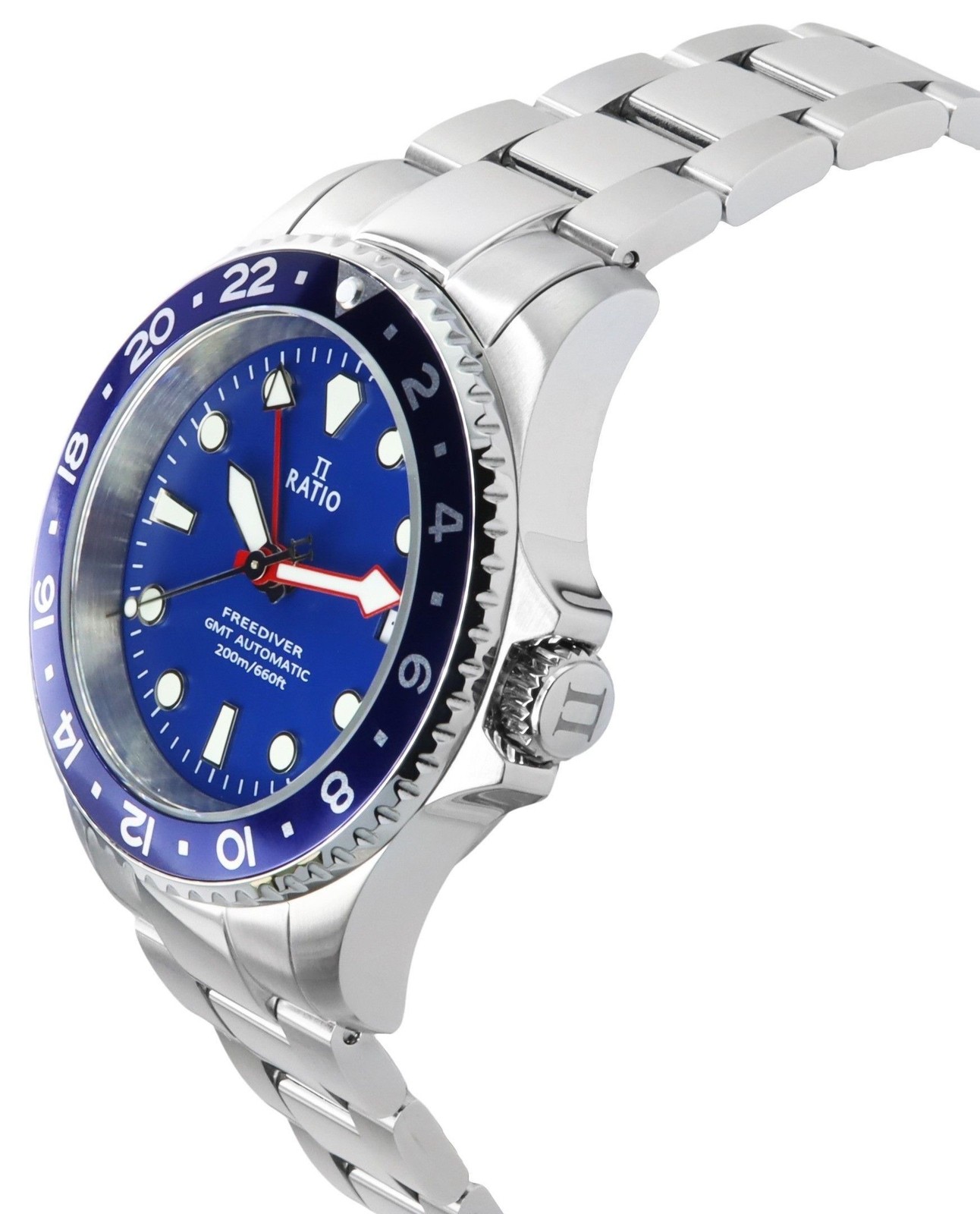 Ratio FreeDiver GMT Blue Dial Automatic Diver’s 200M RTF053 Men’s Watch