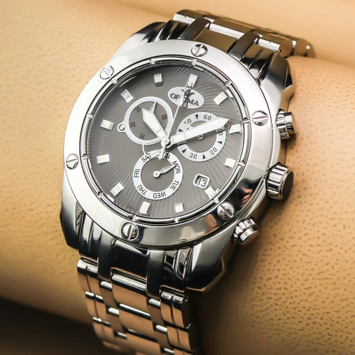 Optima – Swiss Chronograph – OSC293-SS-2 Swiss Quartz 45 mm OSC293 50 m (5 ATM