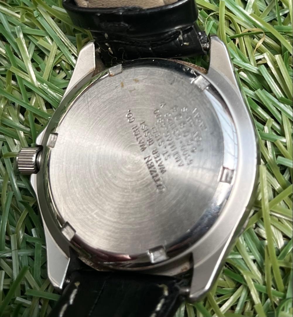 Citizen Lighthouse Moonphase Men’s Vintage Watch Silver Japan Quartz 066613