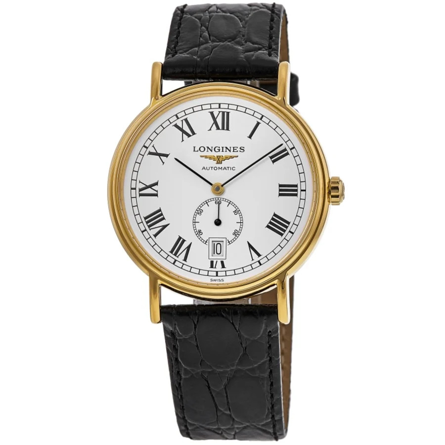 New Longines Presence Automatic White Dial Leather Men’s Watch L4.805.2.11.2