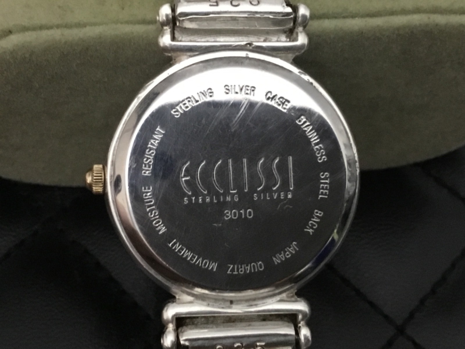 925 Sterling Silver Vintage Ecclissi model:3010 new battary works 55.8grams