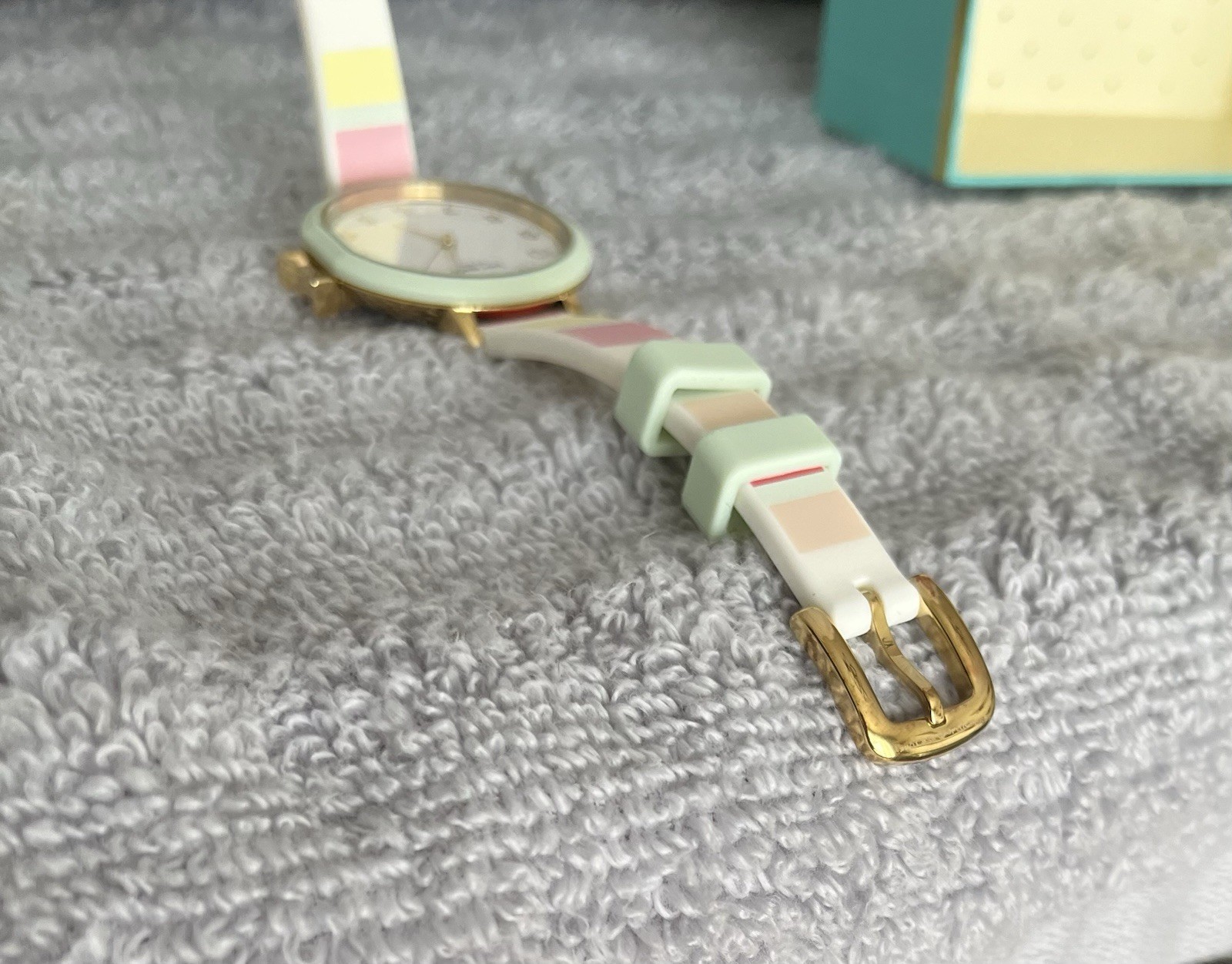 Kate Spade “Live Colorfully” Multi-Stripe Watch – KSW1410