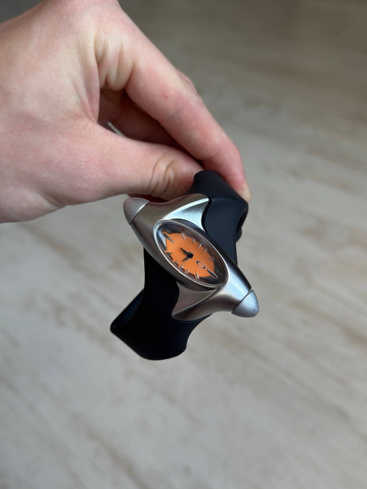 Oakley Torpedo Quartz Watch Analog Rubber Stainless Steel Rare Orange Black
