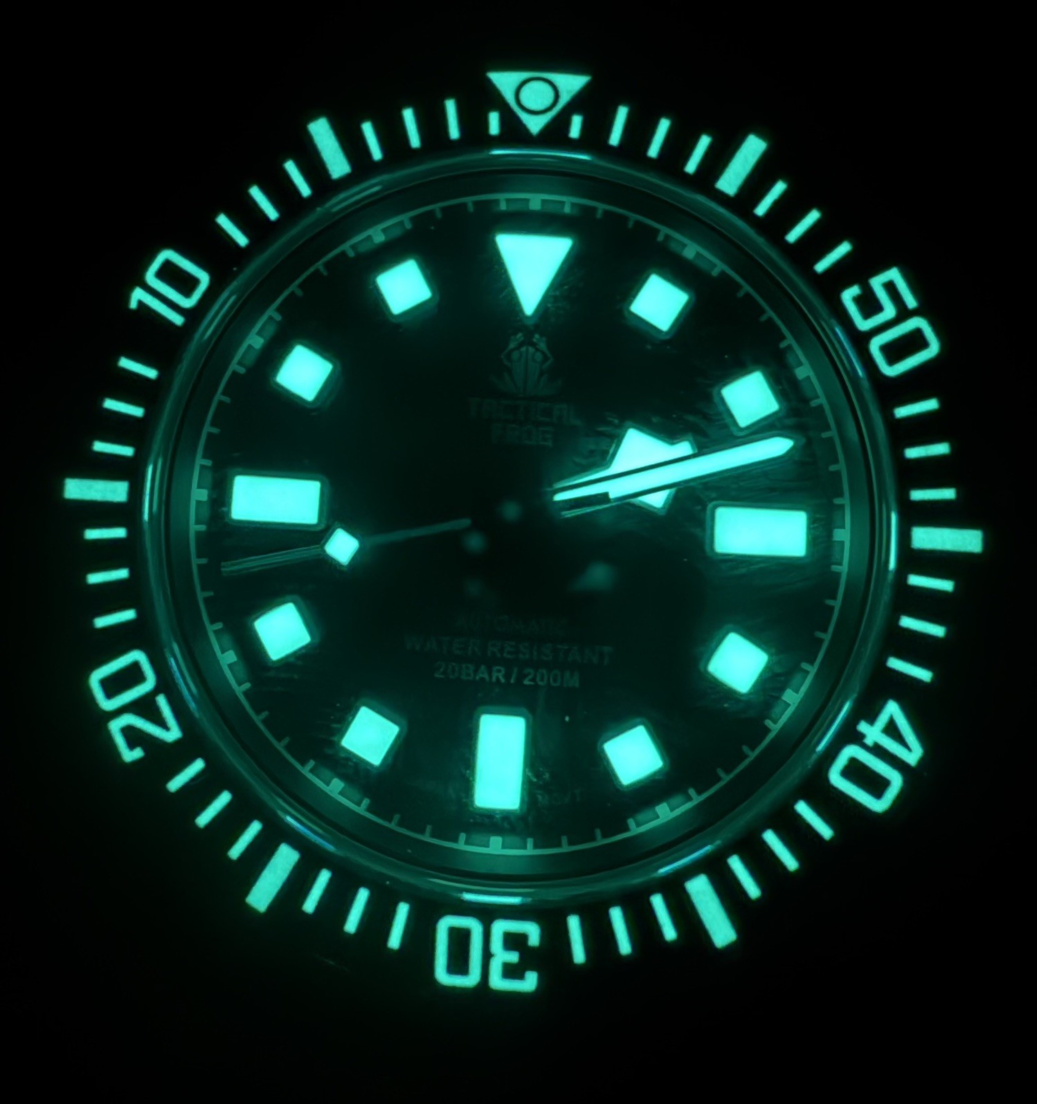 Tactical Frog Titanium NH35A Mechanical Watch Green Bezel Green Dial Fixed Lugs