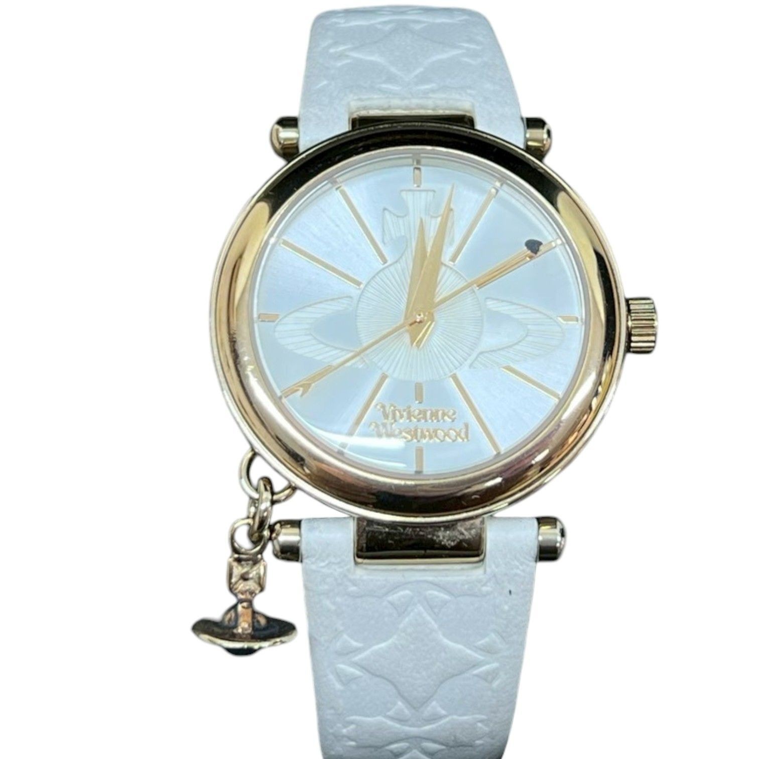 Vivienne Westwood Women’s Watch with Orb Charm in Platinum Gold