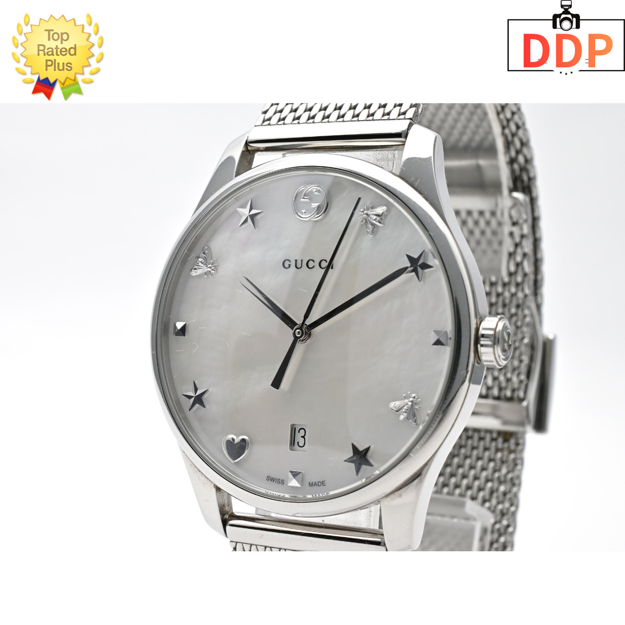 [NEAR MINT+++ in Box] Gucci G-Timeless 126.4 Automatic White Dial Watch JAPAN