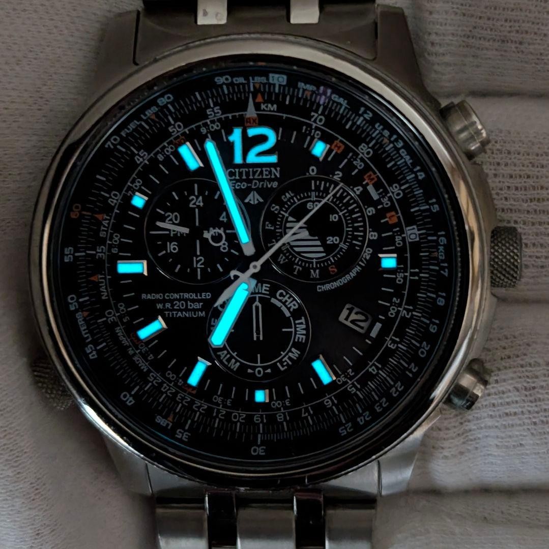 CITIZEN PROMASTER Pilot Watch Quartz 43.5mm Titanium Rotating Slide Rule