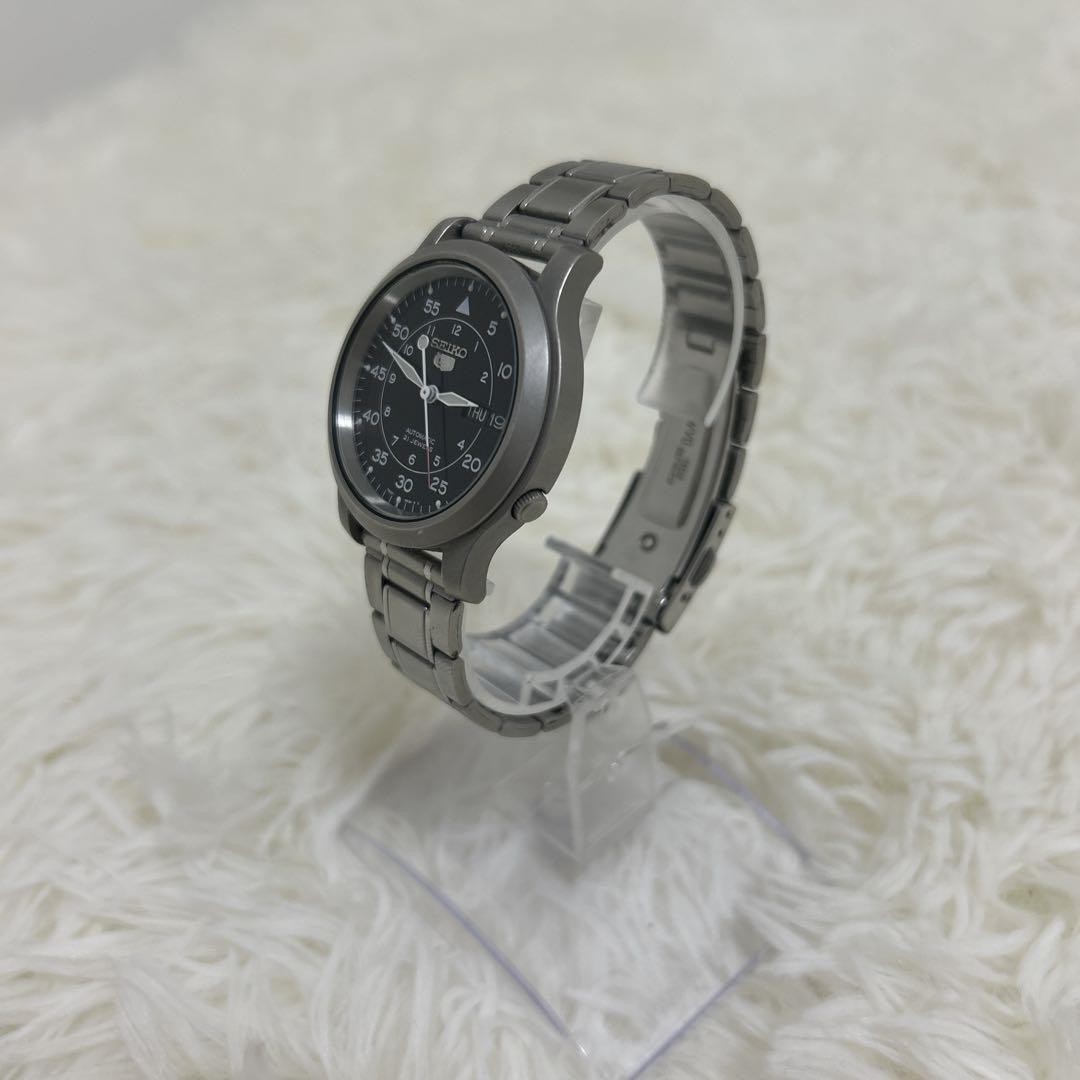 SEIKO 5 automatic 7S26 02J0 day date black working From Japan