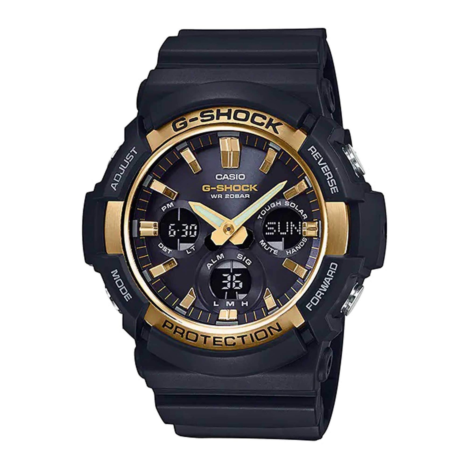 Casio Men’s Watch GAS-100 World Timer Black Analog Digital Dial Strap GAS100G-1A