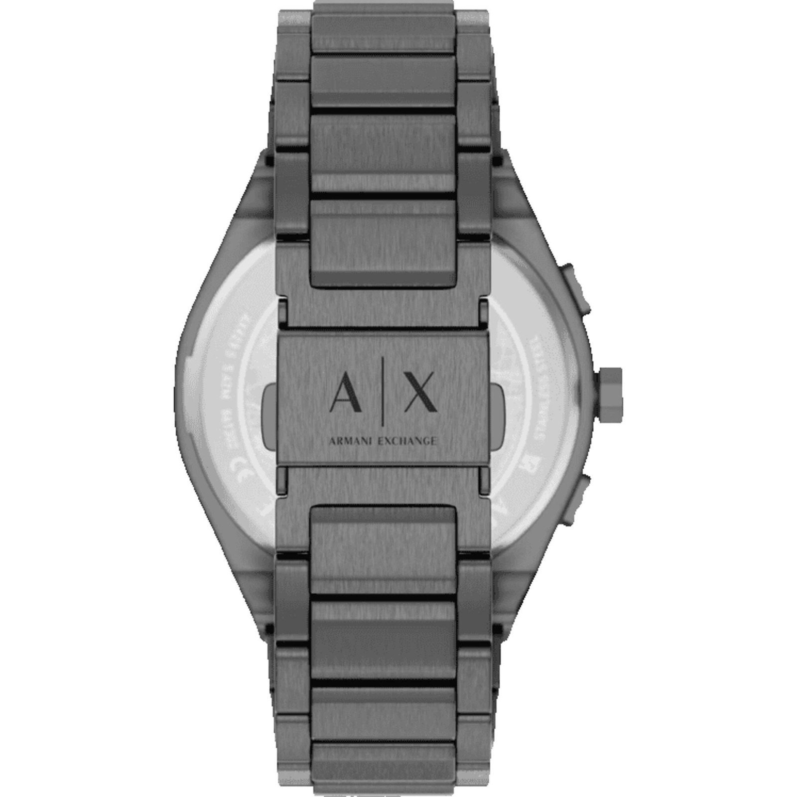 Armani Exchange Men’s Watch Sync Chronograph Black Dial Gunmetal Bracelet AX4295