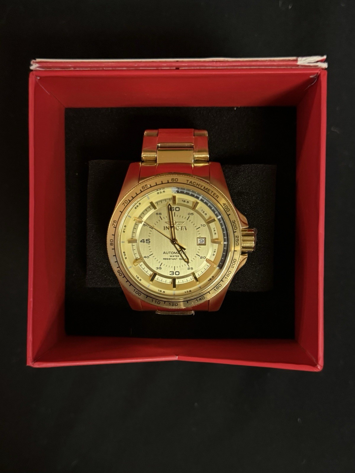 Invicta Speedway High Bank Automatic Men’s Watch – 50mm Gold, Steel (48077)