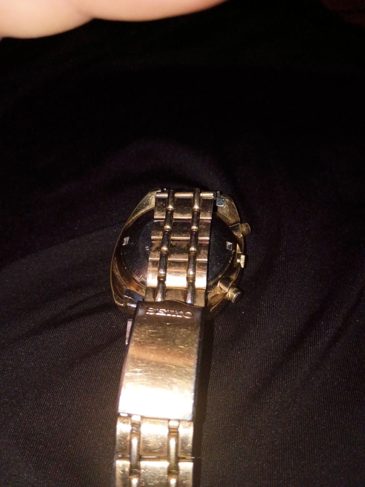 Seiko 5 Actus Automatic Day/Date Tachymeter Chronograph Gold Bracelet