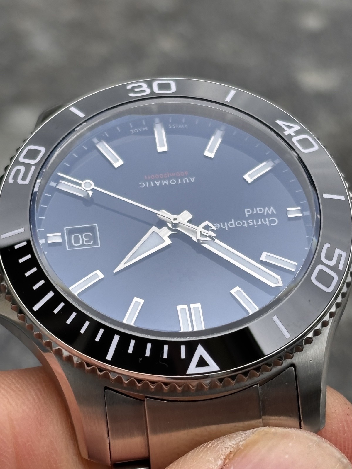Christopher Ward C60 Trident Mk3 Pro 600 40mm Black/blue (06/2020) WH1771R