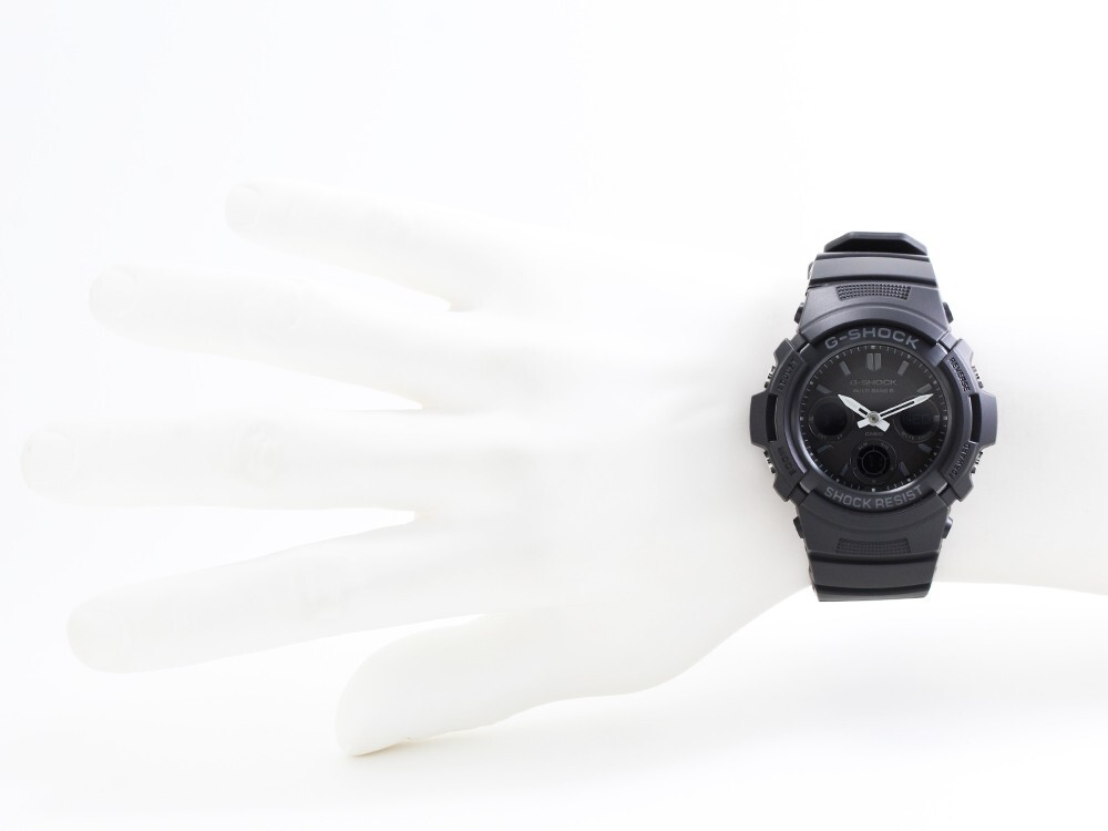 CASIO G-SHOCK AWG-M100B-1A Analog & Digital Quartz Solar Powered Black
