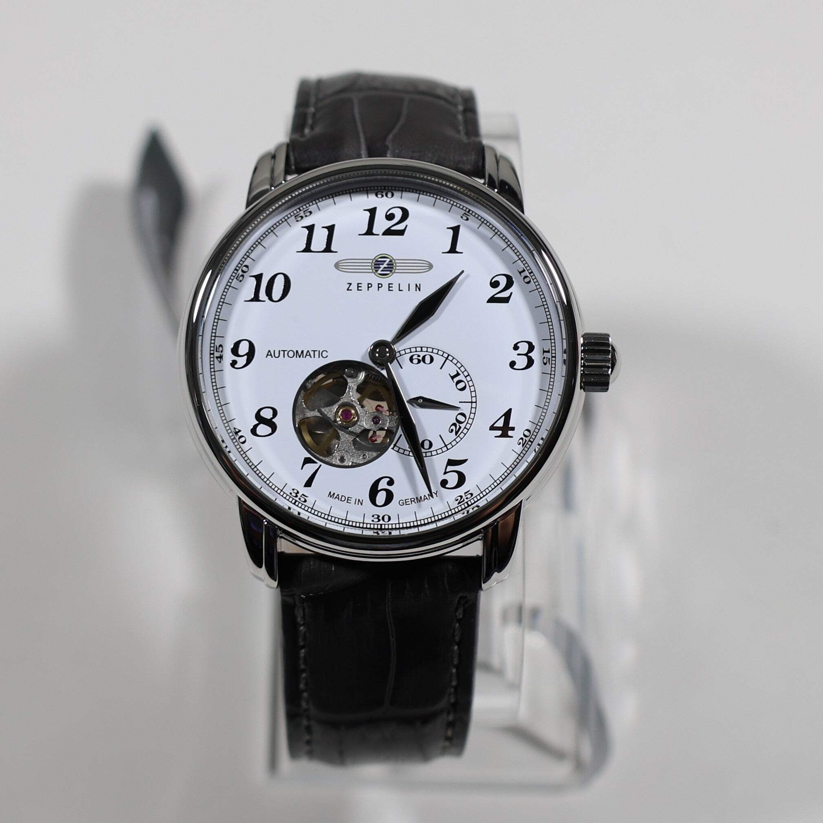 Zeppelin LZ127 Graf Zeppelin Automatic Men’s Skeleton White Dial Watch 7666-1