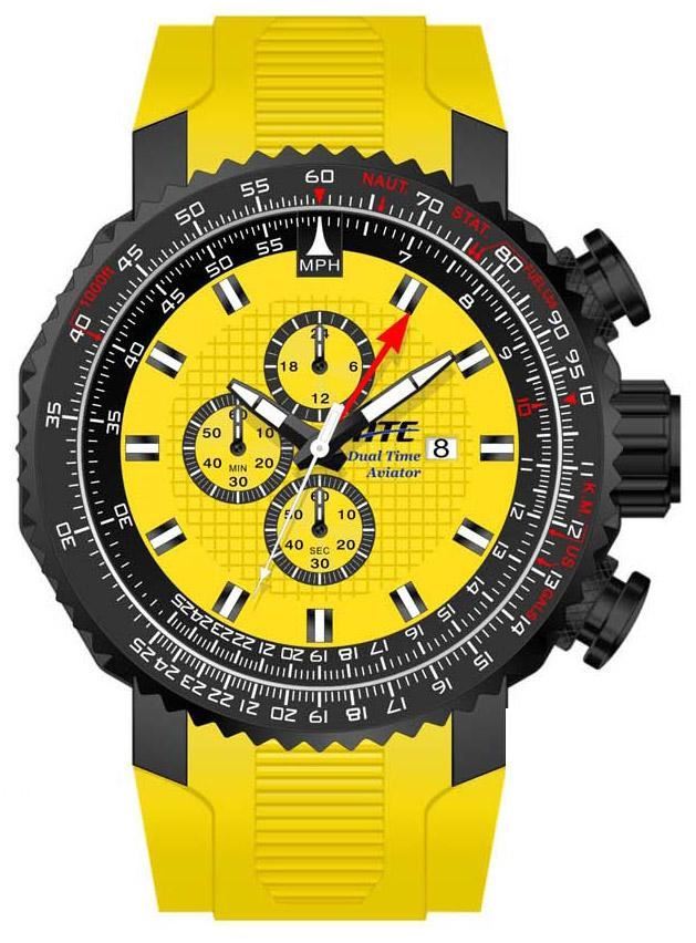 Watches for Pilots / Aviators, Chronograph, Dual-Time, Calc Bezel – ATC2250Y