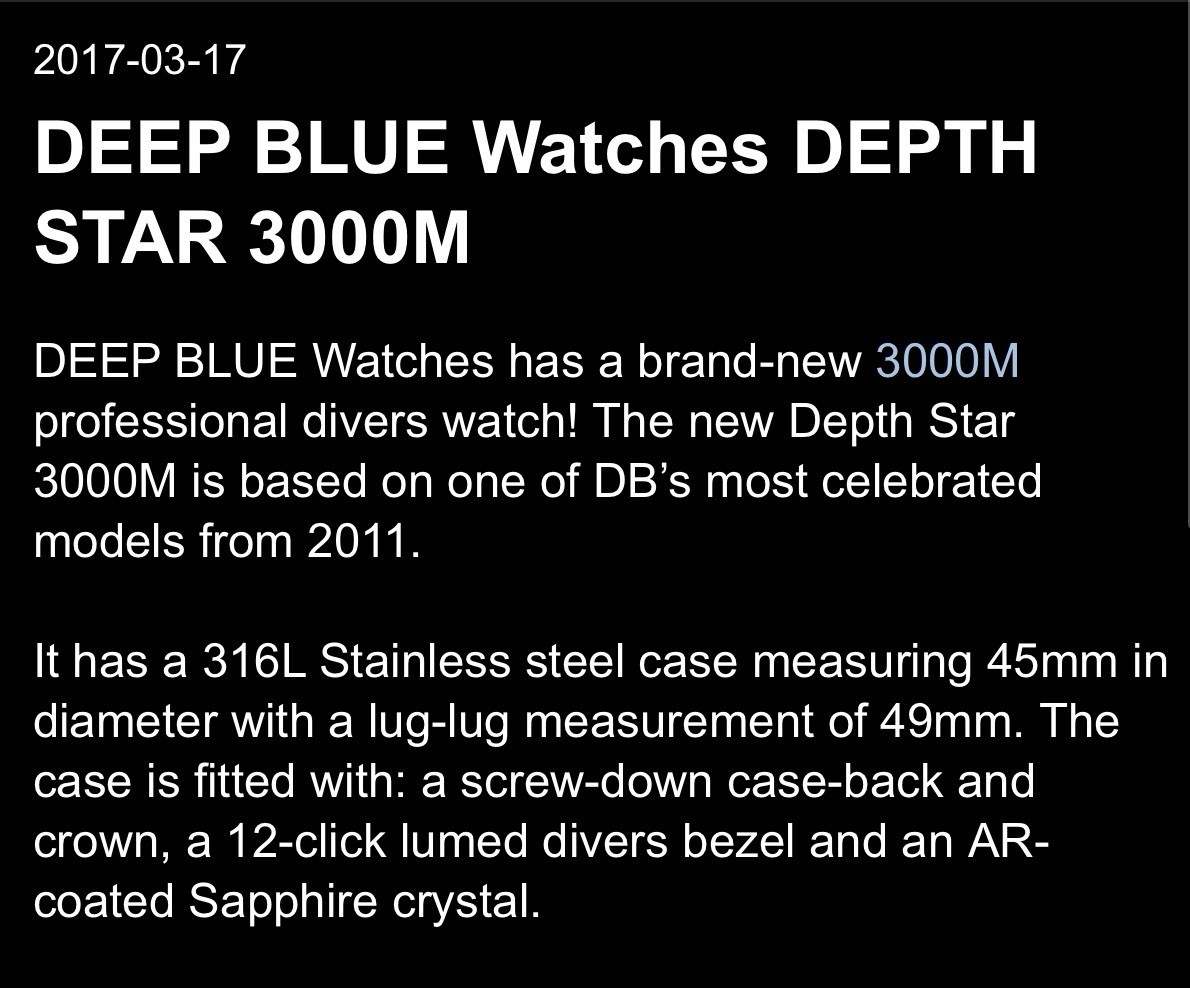 Deep Blue Depth Star Auto Diver 3000m Green Dial Steel Bracelet 45mm full set
