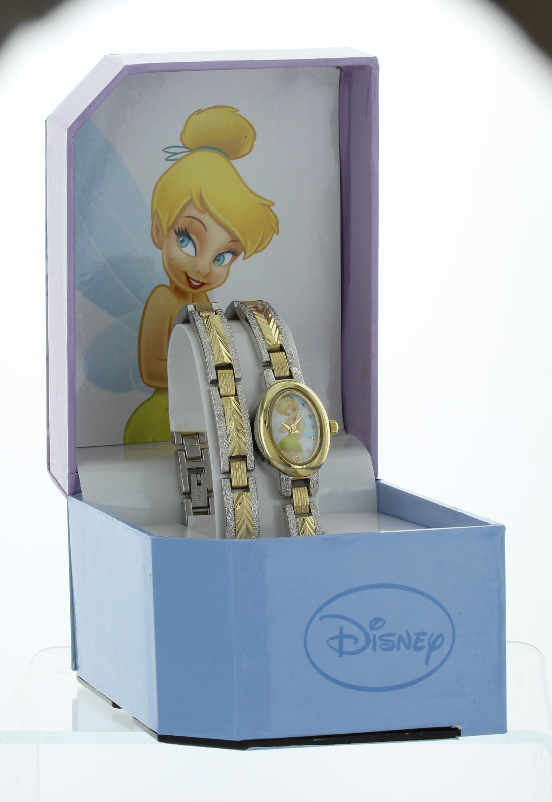 Disney Tinkerbe Women’s Two Tone Classic Tinkerbell Watch and Bracelet set