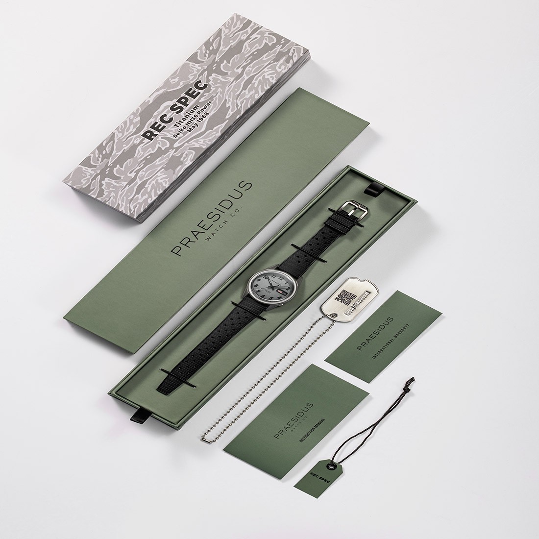 Praesidus REC SPEC Automatic Titanium Day-Date Full Light Military Men’s Watch