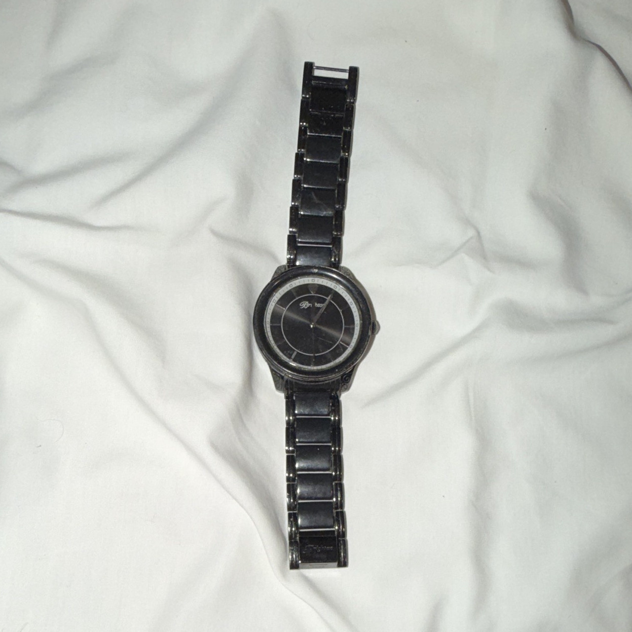 Brighton Carpinteria Women’s Black Dial Quartz Analog Watch Black Metal Bracelet