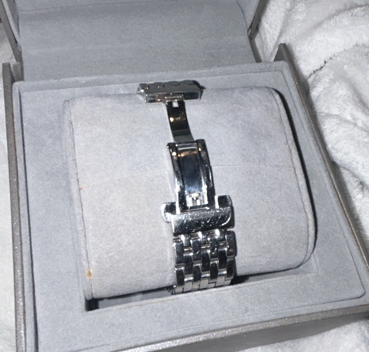 MICHELE Deco Stainless Diamond Watch 0.66 Sapphire Crystal Swiss Movement